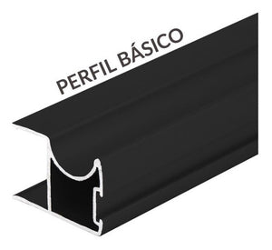 PERFIL MANIJA ALUM. SIST BÁSICO TABLERO DE 15 mm  X 2.60 C/FELPA MBA15-ANM